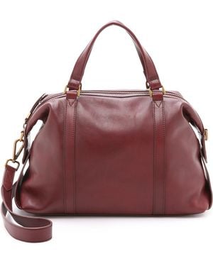 Madewell The Glasgow Satchel - Dark Cabernet - Red