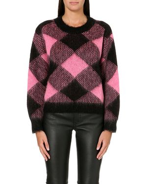 Sandro Sparks Diamond-patterned Jumper - Pink