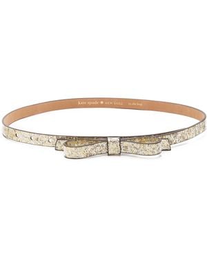 Kate Spade Classic Glitter Bow Belt - Metallic