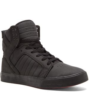 Supra Skytop Leather Sneakers - Black