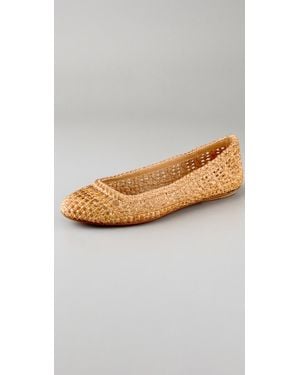 Frye Emma Woven Ballet Flats - Brown