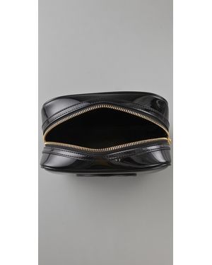 Tory Burch Patent Leather Medium Cosmetic Case - Black