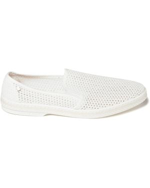 Rivieras White Mesh Slip-on Shoes