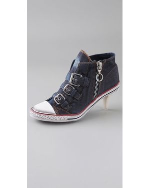 Ash Flirt Kitten Heel Sneakers - Blue