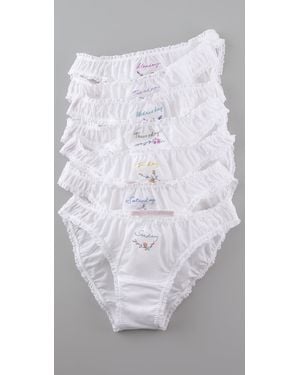 Stella McCartney Panties Of The Week Set - White
