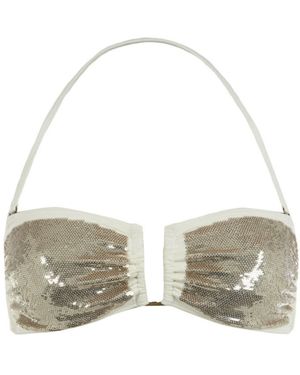 AllSaints Sparkle Mirelle Bikini Top - Metallic