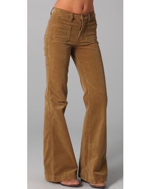 J Brand Ali High Rise Wide Leg Corduroy Pants - Natural