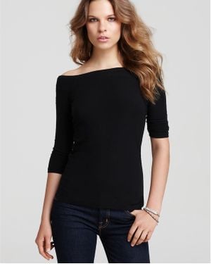 James Perse Boat Neck Shirt - Black