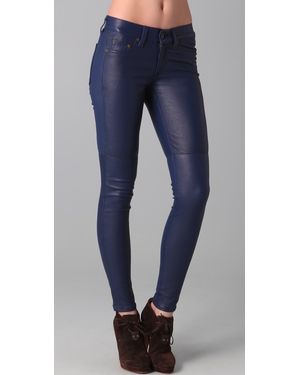 Rag & Bone The Skinny Leather Pants - Blue