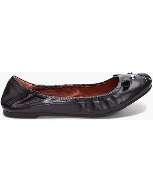 Marc By Marc Jacobs Black Cat Ballerina Flats