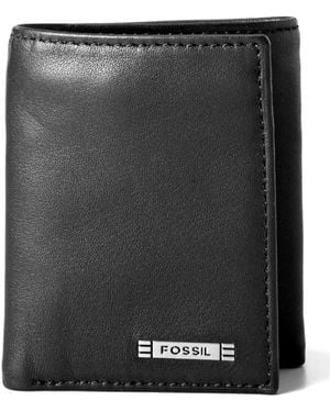 Fossil Evans Zip Trifold Wallet - Black