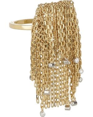 Solange Azagury-Partridge Fringe 18karat Gold Diamond Ring - Metallic