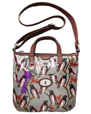 Fossil Vintage Keyper Coated Canvas Crossbody Bag - Brown