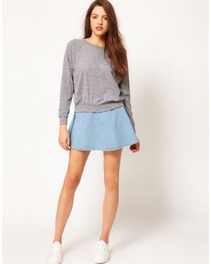 American Apparel Denim Circle Skirt - Blue