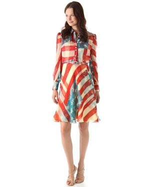 Catherine Malandrino Flag Dress - Multicolor