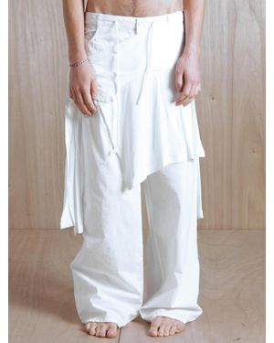 Raf Simons Raf Simons Mens Tshirt Tie Trousers - White