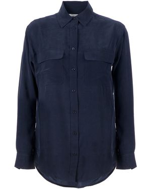 Equipment Silk Shirt - Blue
