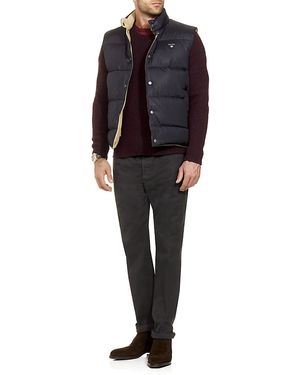 GANT Reversible Gilet Navybrown - Blue