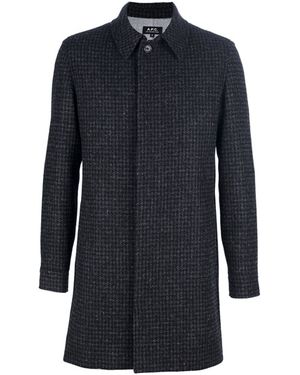 A.P.C. Harris Tweed Coat - Grey