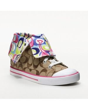Coach high top tennis shoes sales