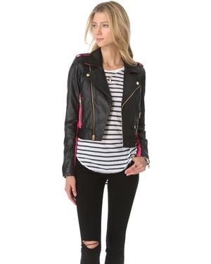 Juicy Couture Leather Moto Jacket - Black