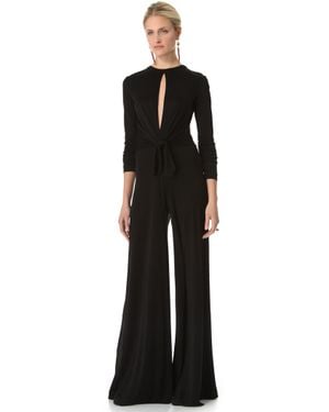 Issa Long Sleeve Jumpsuit - Black