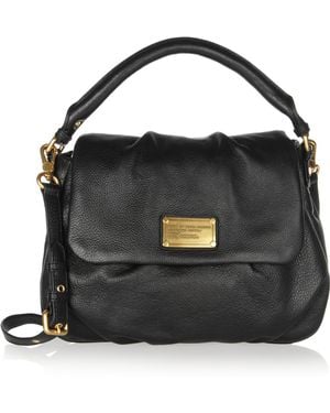 Marc By Marc Jacobs Classic Q Lil Ukita Textured-Leather Shoulder Bag - Black