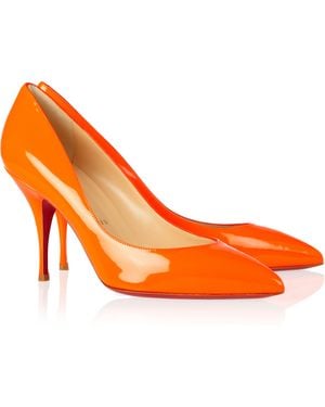 Christian Louboutin Piou Piou 85 Patentleather Court Shoes - Red