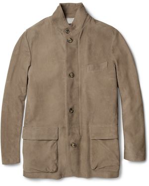 Loro Piana Roadster Suede Jacket - Grey