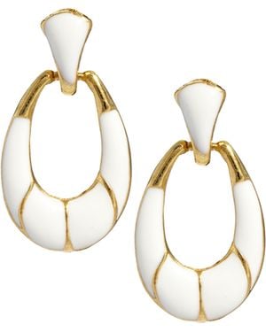 ASOS Vintage 80s White Enamel Drop Earrings