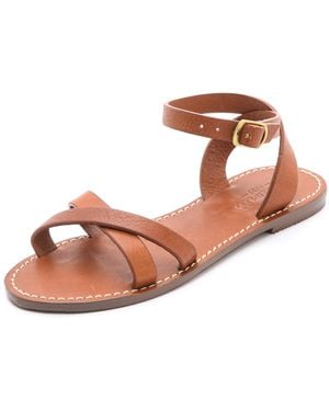 Madewell Crisscross Boardwalk Sandals - Brown