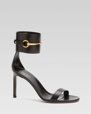 Gucci Ursula Ankle Strap High Heel Sandal - Black