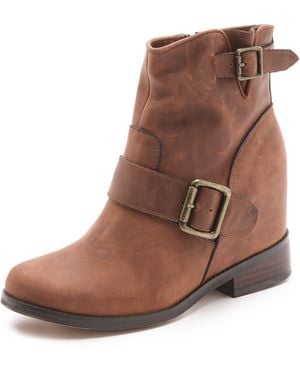 Jeffrey Campbell Willis Hidden Wedge Booties - Brown