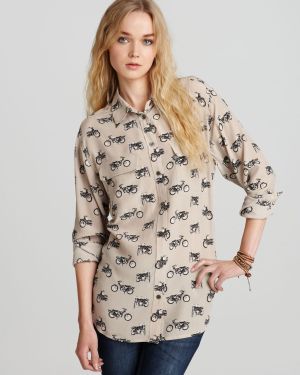 Equipment Blouse Signature Motorcycle Print - Multicolor