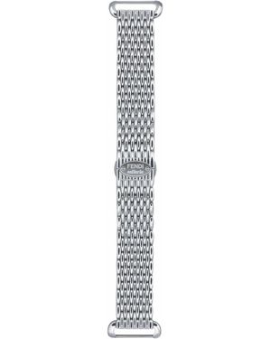 Fendi Selleria Stainless Steel 11 Link Bracelet Watch Strap - Gray