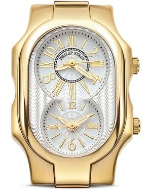 Philip Stein Small Signature Gold Plated Watch Head 42mm X 27mm - Metallic