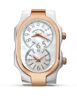 Philip Stein Small Signature Two Tone Rose Gold Watch Head, 27mm - Gray