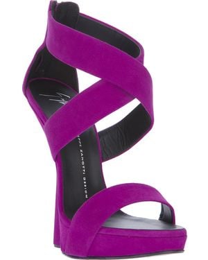Giuseppe Zanotti Concave Wedge Sandal - Purple