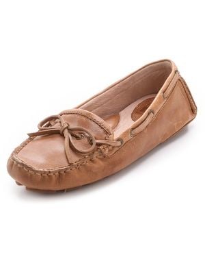 Frye Reagan Campus Driver Flats - Brown