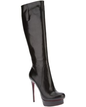 Gianmarco Lorenzi Knee High Platform Boot - Black