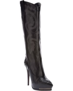 Lanvin Platform Cowboy Boot - Black