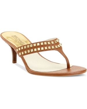 Michael Kors Alexi Mid Heel Thong Sandals - Yellow