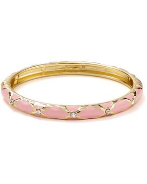Sequin Enamel Hinge Bangle - Pink