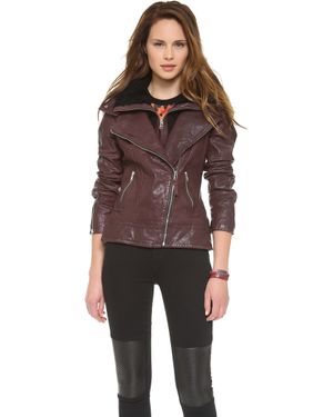 Mackage Veruca Leather Jacket - Brown