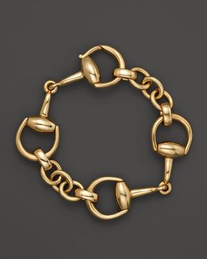 Gucci 18k Yellow Gold Small Horsebit Bracelet