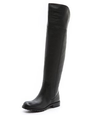 Marc By Marc Jacobs Over The Knee Boots Tall Flat - Black