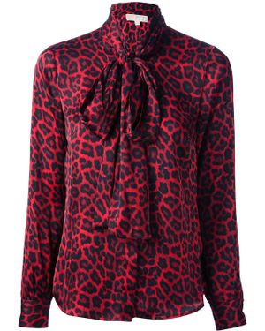 MICHAEL Michael Kors Animal Print Blouse - Red