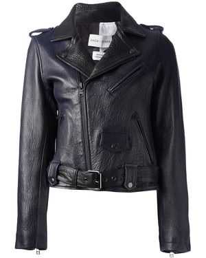 Each x Other Leather Biker Jacket - Blue