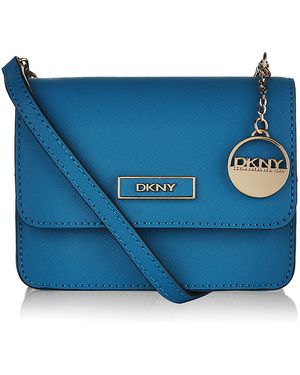 DKNY Saffiano Mini Crossbody Bag - Blue