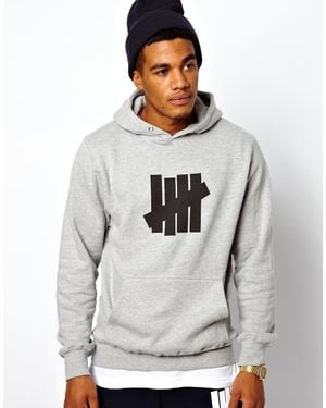 Undefeated Hooded Sweatshirt 5 Strike Logo - Gray